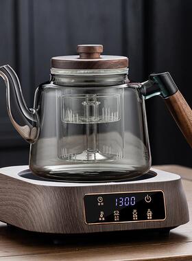 2024新家蒸用款具电陶炉煮茶壶玻璃侧把烧水AL101139茶壶汽白茶电