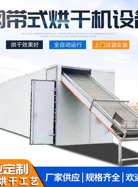 生物质颗粒单层多层网带式烘干机食品果蔬中药材全自动连续干燥机