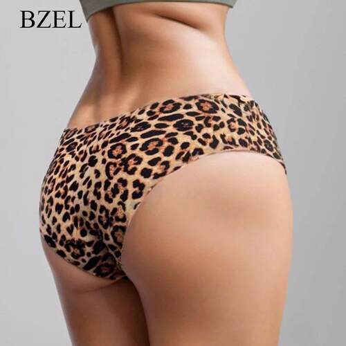 Women' s Seamless Underwear Ladies Leopard Panties Femal