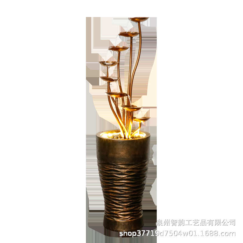 创意喷泉流水摆件流水生财家居装饰庭院客厅阳台店铺水景观装饰品