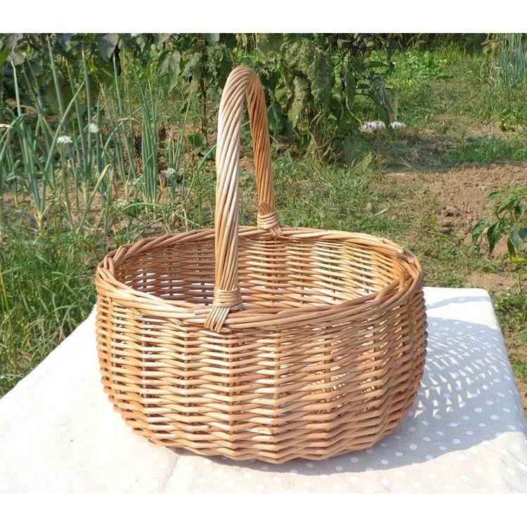 野餐篮水果篮藤编购物篮收纳篮鸡蛋篮编织篮小篮子竹篮手提篮