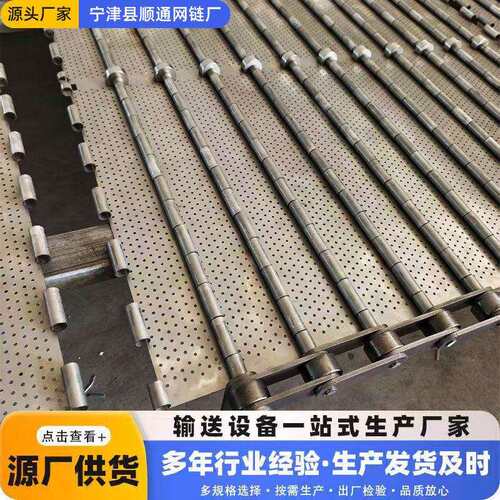 板式链传送带果蔬龙虾清洗速冻板链输送线金属镀锌304不锈钢链板