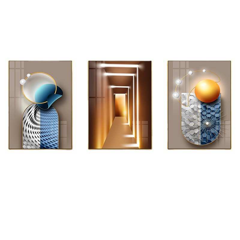 沙发背景墙客厅装饰画三联抽象挂画轻奢大气餐厅壁画卧室软装墙画