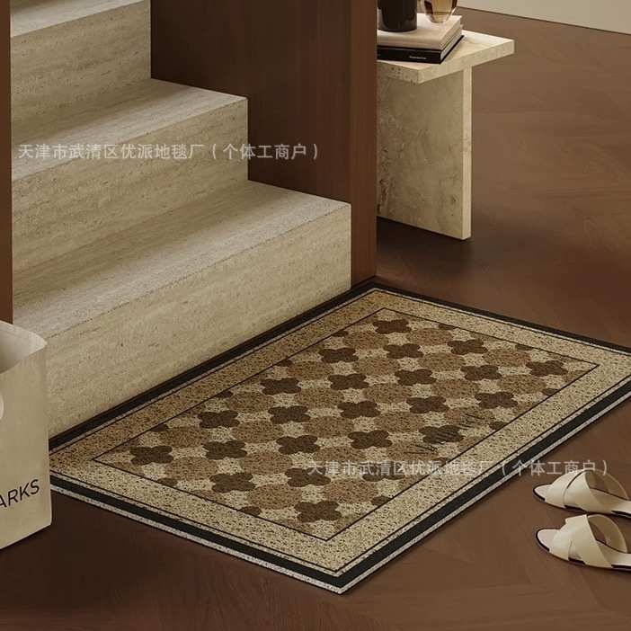 中古风入户高弹丝圈简约地垫门垫进门蹭土垫耐脏免洗高级pvc脚垫