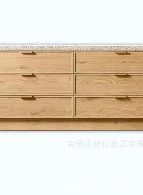 RH美式实木高端豪华大理石桌面斗柜抽屉柜抽屉梳妆台