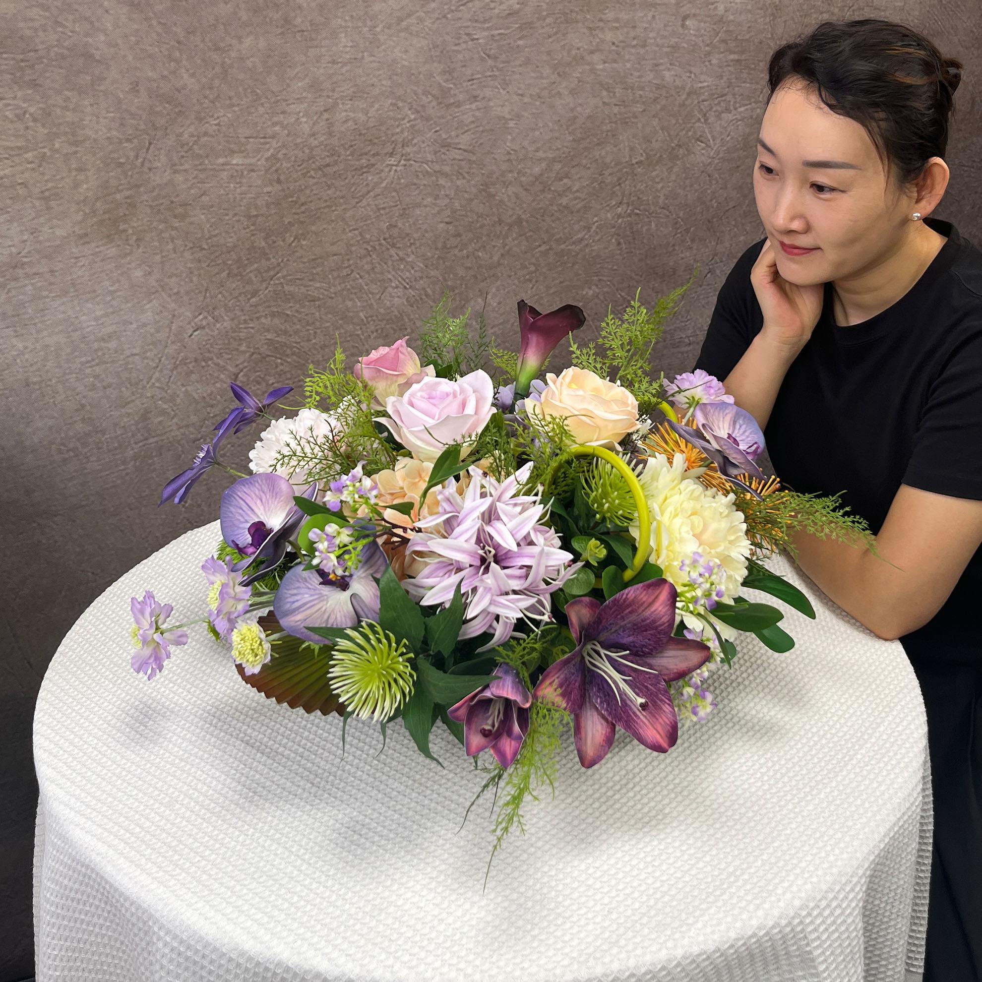 桌面仿真花高级感餐桌花摆花茶几上摆放的花逼真仿生花艺假花摆件