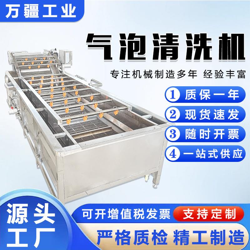全自动蘑菇气泡清洗机红油金针菇加工设备连续式小香葱清洗设备