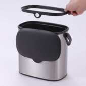 家用式 带挂壁挂可垃圾桶免垃圾桶厨垃圾桶5l柜门余打孔盖掀