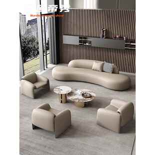 需定制售楼处沙发组合酒店大堂贵宾商务会所圆形弧形大厅接待洽谈