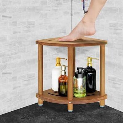 Corner Shower Stool 16 inch - Shower Seat for Inside Show