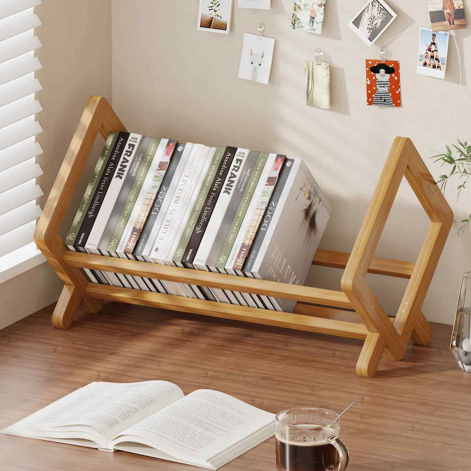 Home Desktop Bookshelf Small Storage Rack Office Organizer S