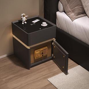 2026年新款智能床头柜带保险箱一体柜卧室家用床边柜现代简约防盗
