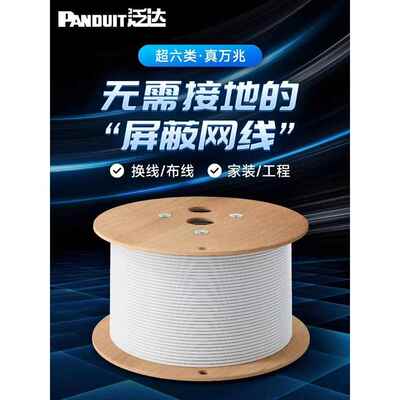 泛达超六6类非屏蔽网线cat6a家用更换网线万兆纯无氧铜蓝色双绞线