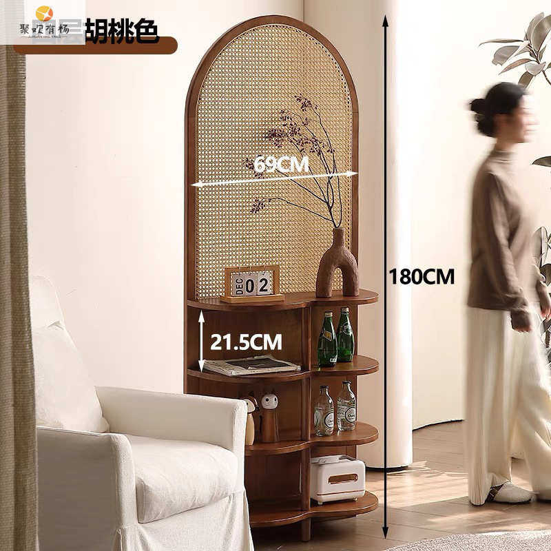 中式藤编屏风玄关实木隔断客厅折叠小户型遮挡入户简约现代屏风,住宅家具,庭院屏风,淘宝优惠券,粉丝福利购,淘宝优惠卷