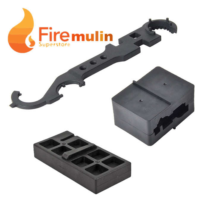 AR15全钢制扳手组合工具 M16/M4多功能金属扳手工具 虎钳4件套装