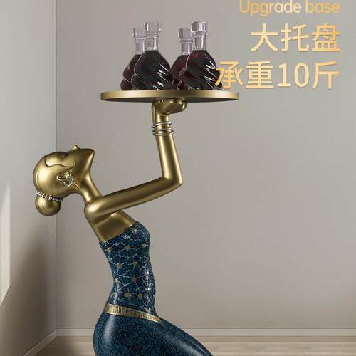 现代艺轻奢落地摆件大客品厅工电视柜旁边角落创意术家居装6jiMu3