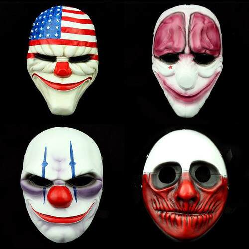 万圣节Payday2主题珍藏版游戏收获日2系列面具树脂面具订做