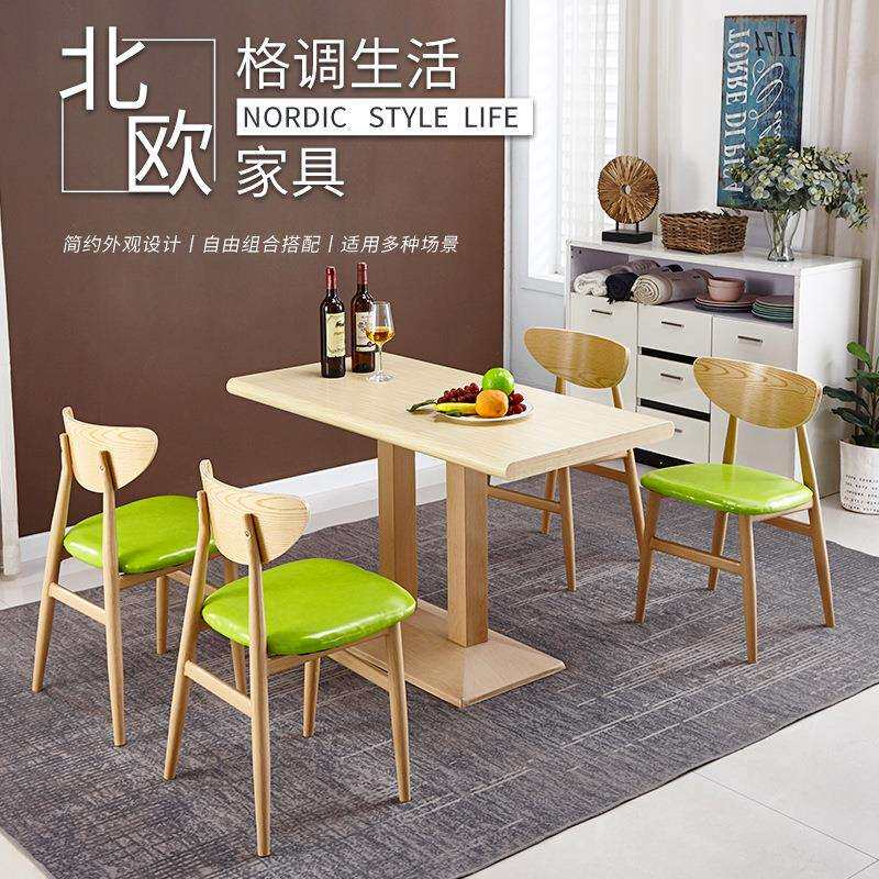 厂家快餐桌椅咖啡厅西餐厅休闲小吃甜品店奶茶店餐厅桌椅组合