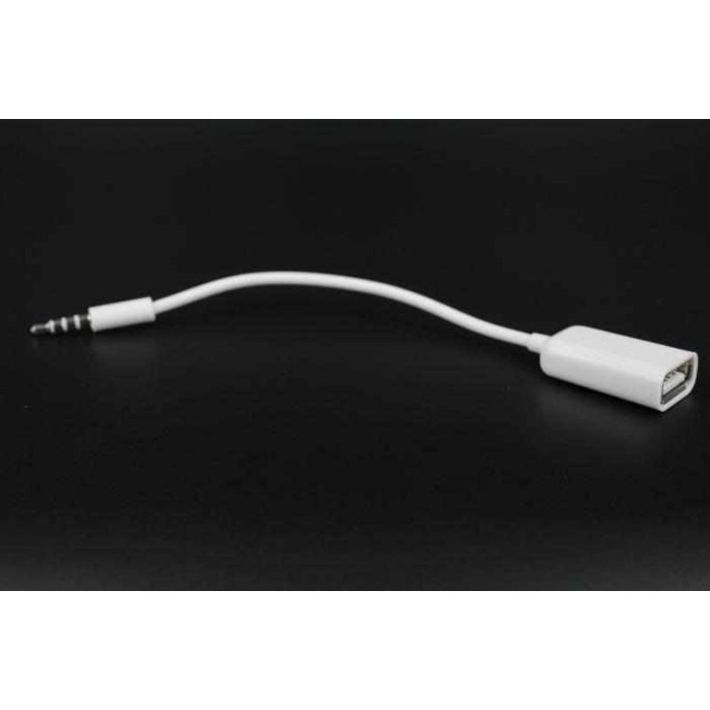 汽车音频线aux转USB USB母头转3.5MM 12v连接 车载mp3转接线工厂