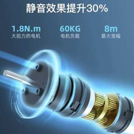 电动窗帘轨道智能全自动隐藏电机小爱同学语音盒一体双轨智能窗帘