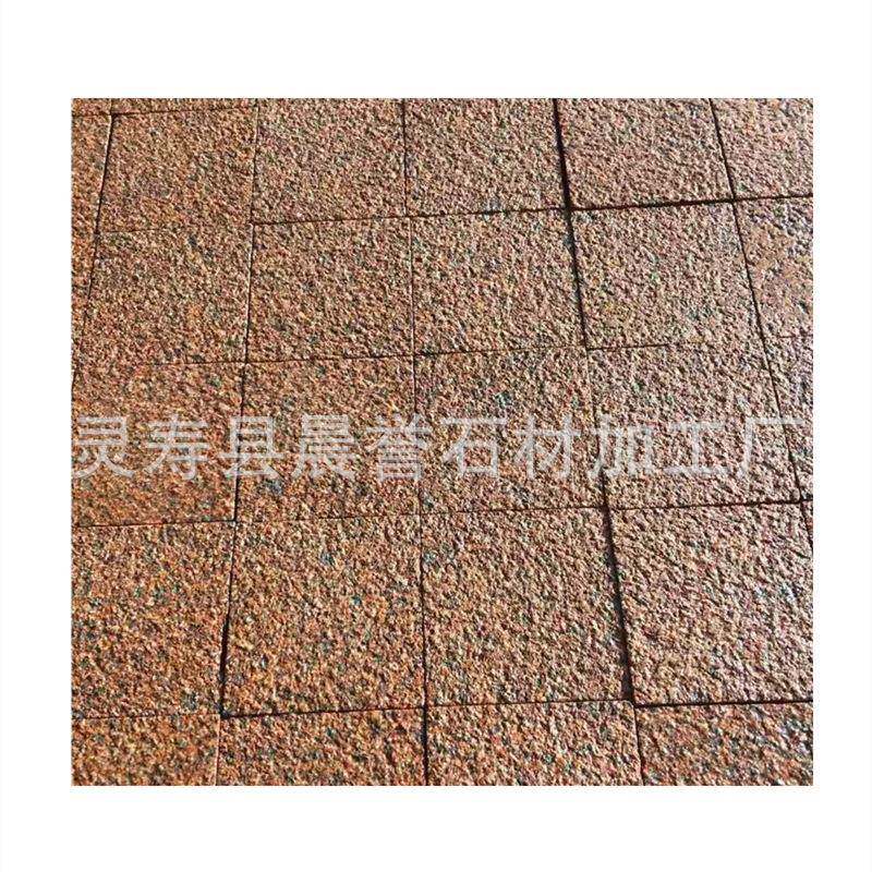 厂家供应 贵妃红 红色花岗岩 火烧面 优质石材石料 现货大量批售
