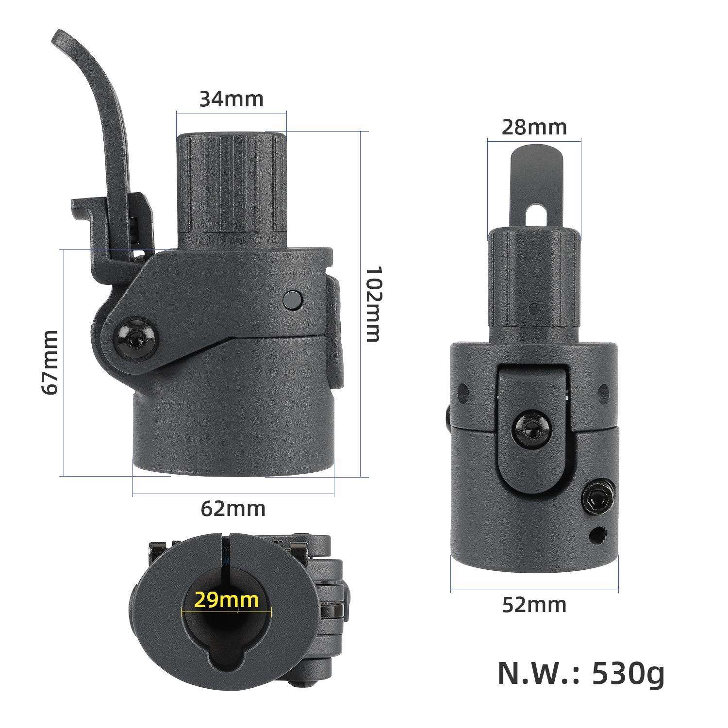 厂家直销 新款MI3电动滑板车配件折叠器基座MI3铝合金固定折叠座