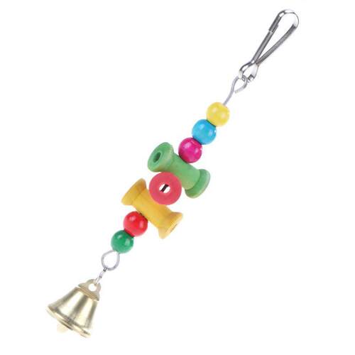 鹦鹉用品鸟玩具木质磨牙彩珠抓咬玩具鹦鹉轴 秋千站架站杠云梯