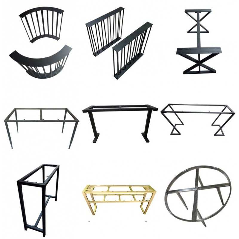 铁艺桌架大板支架岩板桌脚办公吧台茶几脚现代不锈钢大理石餐桌腿