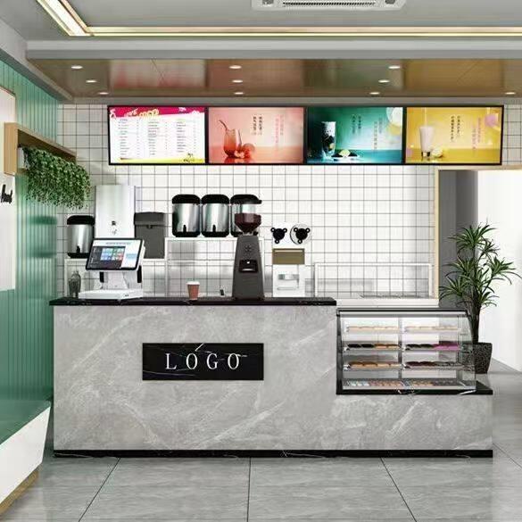 收银台简约现代奶茶店蛋糕店饭店小型吧台柜台商用店铺前台接待台