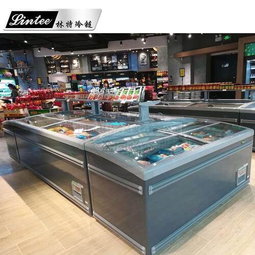 厂家整体组合小岛柜展示柜汤圆饺子冷冻柜海鲜柜超市冷柜