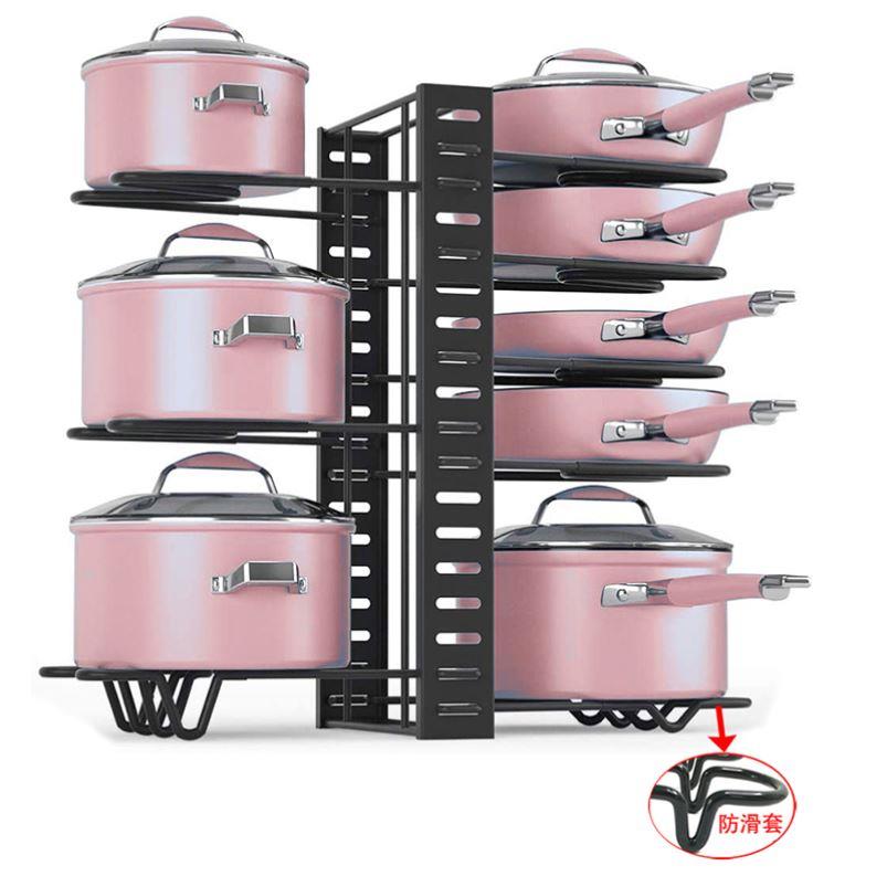 Pot rack Pan rack Organizer Kitchen storage rack Cabinet锅架