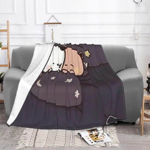 Bubu Dudu Cartoon Blankets Cub Sleeping Coral Fleece Plush D