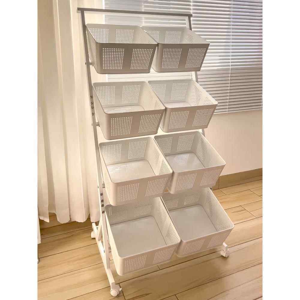 厨房置物架落地多层菜篮子家用小推车零食收纳筐果蔬菜架子储物架,厨房/烹饪用具,厨房置物架/置物柜/角架,淘宝优惠券,粉丝福利购,淘宝优惠卷