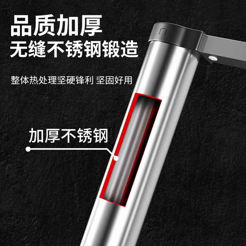 便福之伸源不锈钢梯子家用折叠人字梯形加066厚携直梯电工缩梯子