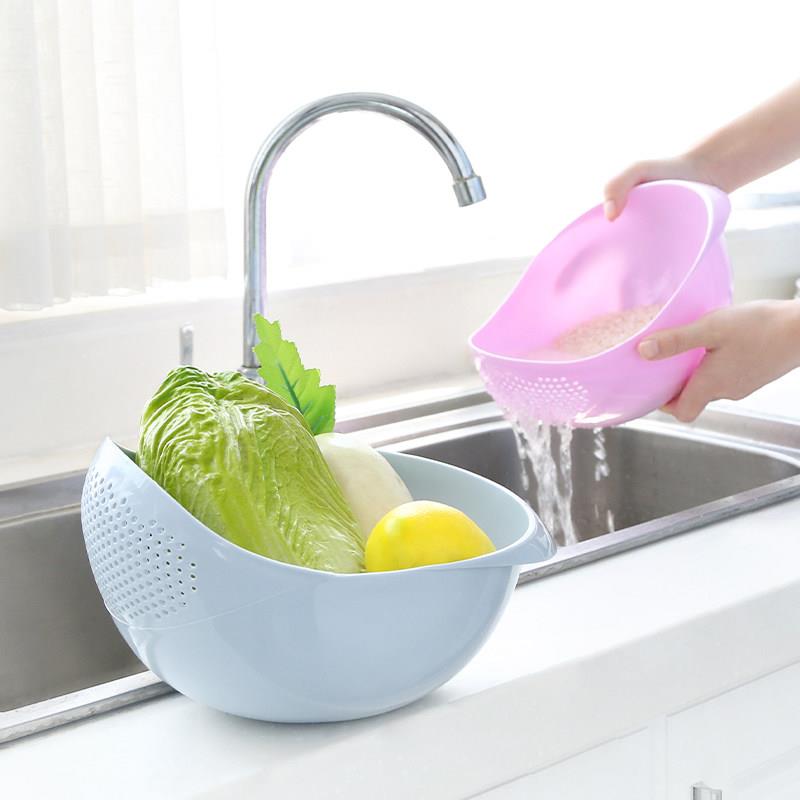 厨房淘米神器塑料沥水篮洗菜盆洗米筛淘米盆多功能过滤家用洗水果