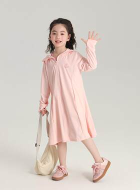 沫沫家童装夏装女童夏季休闲外套2024新款儿童斗篷防晒长衫