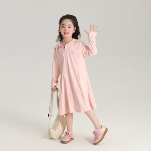 沫沫家童装夏装女童夏季休闲外套2024新款儿童斗篷防晒长衫