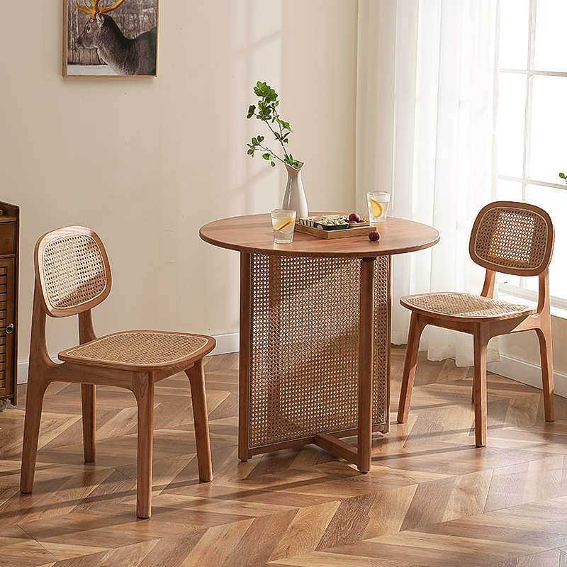 北欧实木藤编餐桌小户型家用圆形藤编餐桌椅民宿实木藤编桌椅组合,住宅家具,其它成套家具,淘宝优惠券,粉丝福利购,淘宝优惠卷