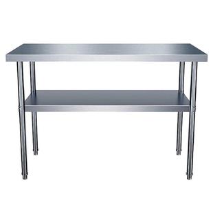 厨房两层操作台商用不锈钢打荷台切菜桌子放锅高锅灶台架子工作台