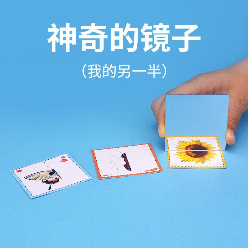 神奇的镜子我的另一半平面镜像对称图案幼儿园儿童趣味科学教玩具