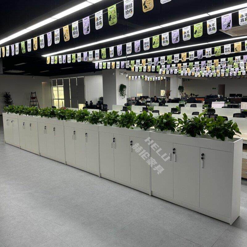 深圳办公室隔断柜家俱文件柜资料柜简约现代花草槽柜矮柜边柜木质