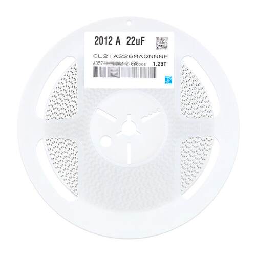 0805贴片电容 25V 22uF(226)±20% 材质：X5R CL21A226MAQNNNE