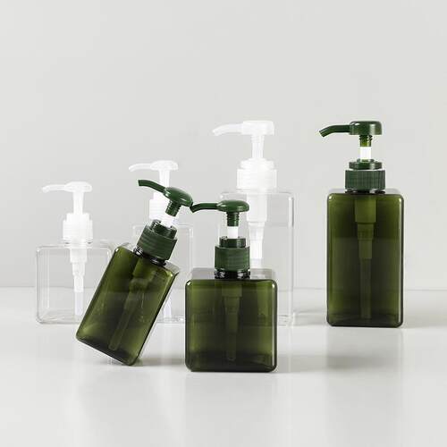 Travel-sized refillable bottles, including press-type empty