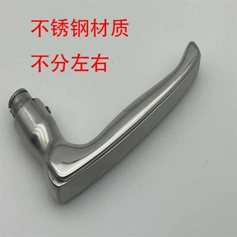 新款不锈钢门把手连体j门门把手老式门锁卧室小螺丝固定方铁木门
