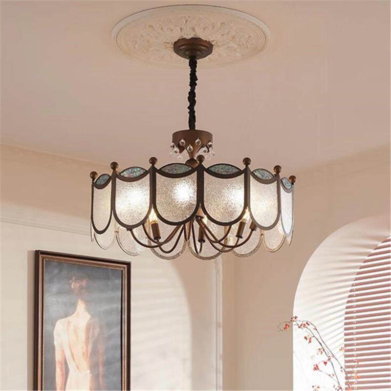 客厅吊灯中古风复古美式大厅主灯2026年新款高端法式餐厅灯