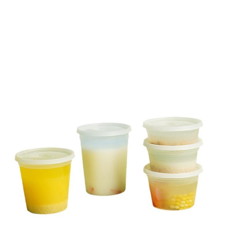 汤杯一次性汤桶外卖圆形打包盒塑料碗汤盒粥桶汤碗餐具套装