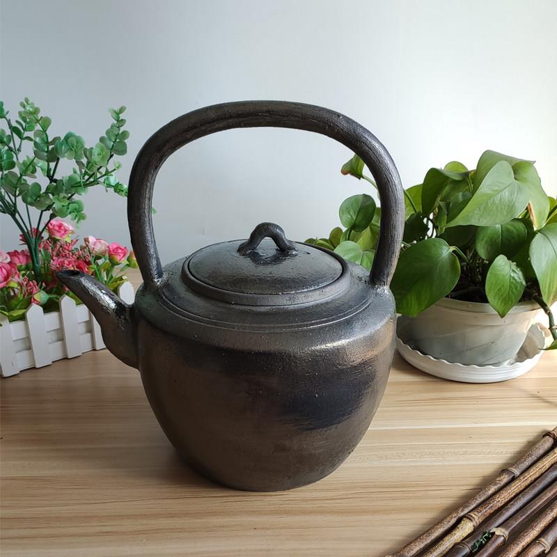 古州泥匠平定砂锅黑砂大茶壶煮茶泡茶全手工烧水壶手工家用茶壶