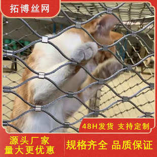 饰网 不锈钢扣网动物园笼舍网钢丝绳编织网鸟语林卡扣绳网防坠落装