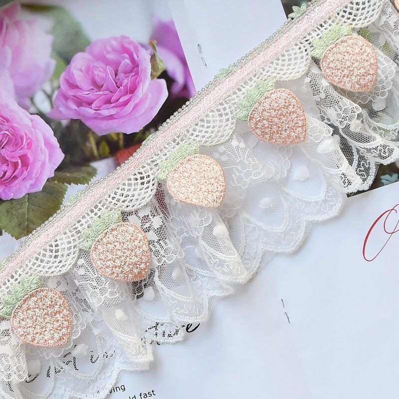 装饰彩虹奶茶窗帘零剪法式草莓立边花边粉色刺绣儿童房间拼接,居家布艺,花边,淘宝优惠券,粉丝福利购,淘宝优惠卷