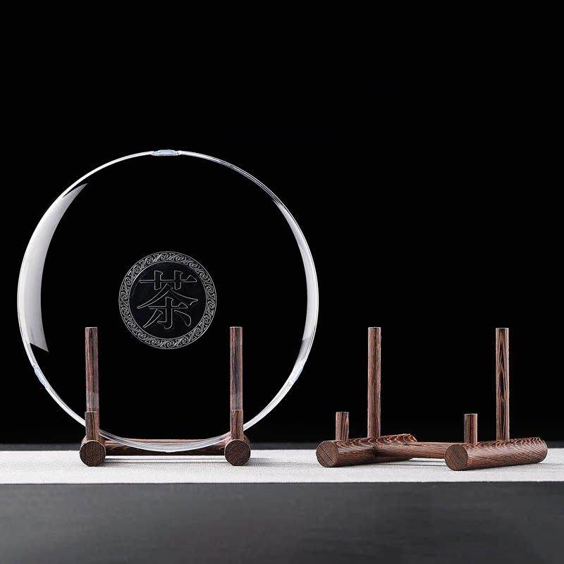 鸡翅木茶饼架普洱茶架子展示架实木茶具配件饼茶架支架茶托架茶架